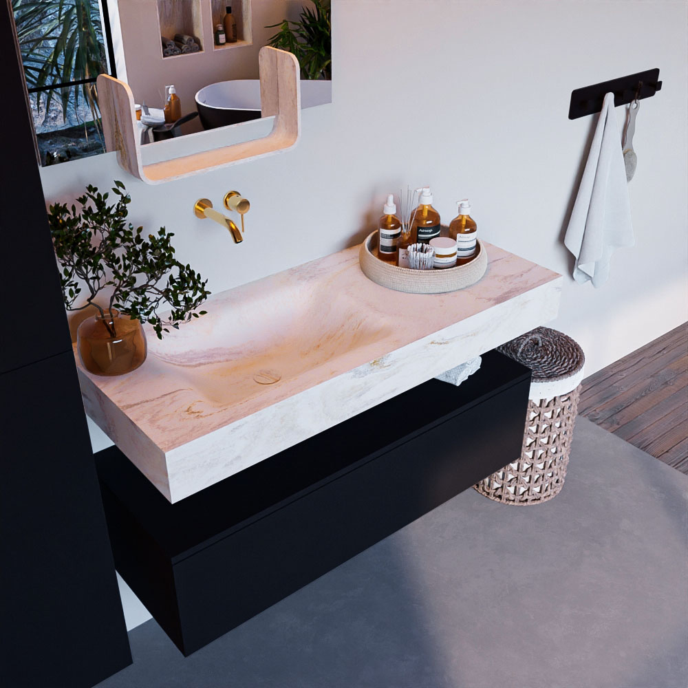 MONDIAZ ALAN-DLUX 110cm mueble de baño Urban 1 cajón. Lavabo CLOUD Izquierda sin orificios color Ostra. 1 MONDIAZ ALAN-DLUX 110cm mueble de baño Urban 1 cajón. Lavabo CLOUD Izquierda sin orificios color Ostra.