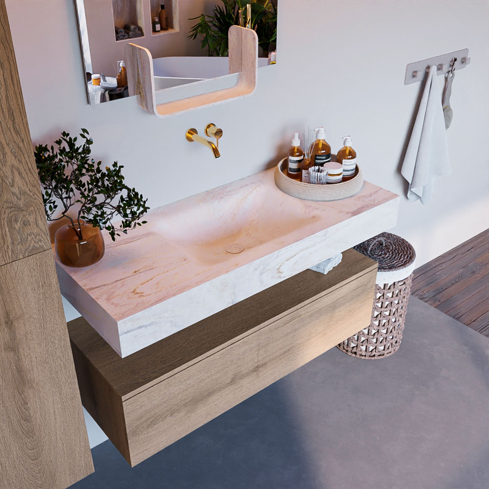 MONDIAZ ALAN-DLUX 110cm mueble de baño Washed Oak 1 cajón. Lavabo CLOUD Centro sin orificios color Ostra. 1 MONDIAZ ALAN-DLUX 110cm mueble de baño Washed Oak 1 cajón. Lavabo CLOUD Centro sin orificios color Ostra.
