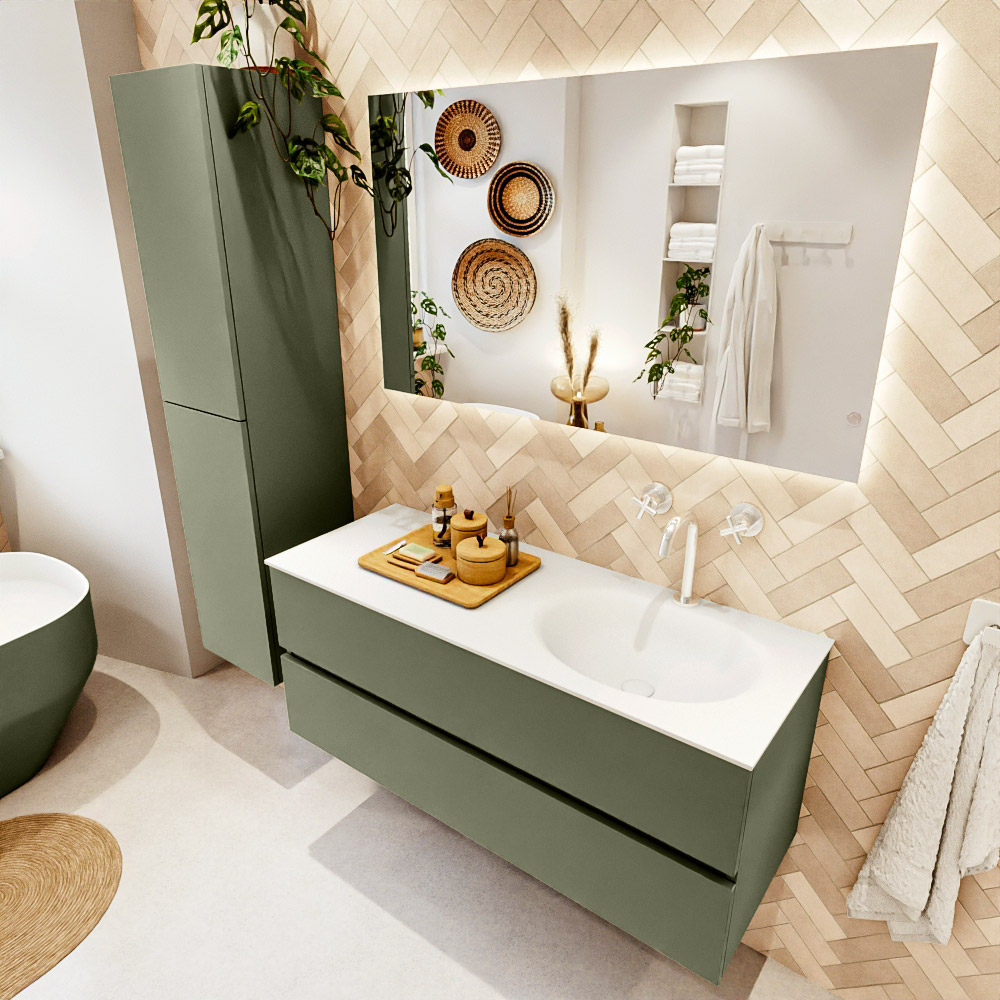 MONDIAZ VICA 120cm mueble de baño Army 2 cajones. Lavabo MOON Derecho 1 orificio color Talc con espejo LED. 1 MONDIAZ VICA 120cm mueble de baño Army 2 cajones. Lavabo MOON Derecho 1 orificio color Talc con espejo LED.