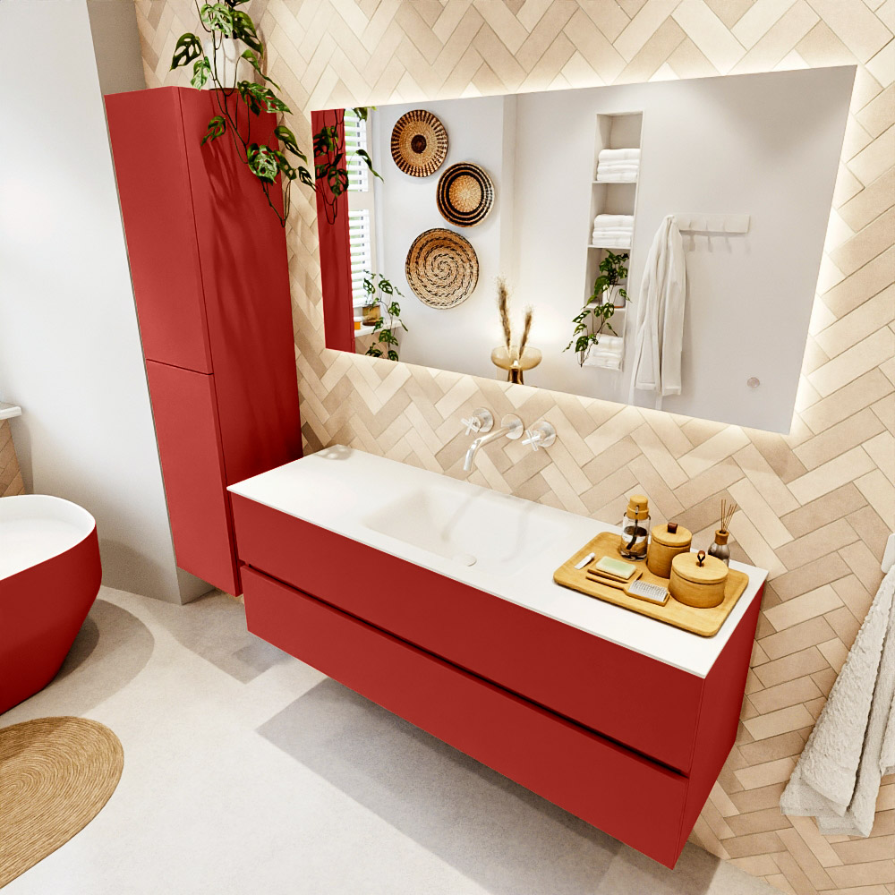 MONDIAZ VICA 140cm mueble de baño Fire 2 cajones. Lavabo CLOUD Centro sin orificio color Talc con espejo LED. 1 MONDIAZ VICA 140cm mueble de baño Fire 2 cajones. Lavabo CLOUD Centro sin orificio color Talc con espejo LED.