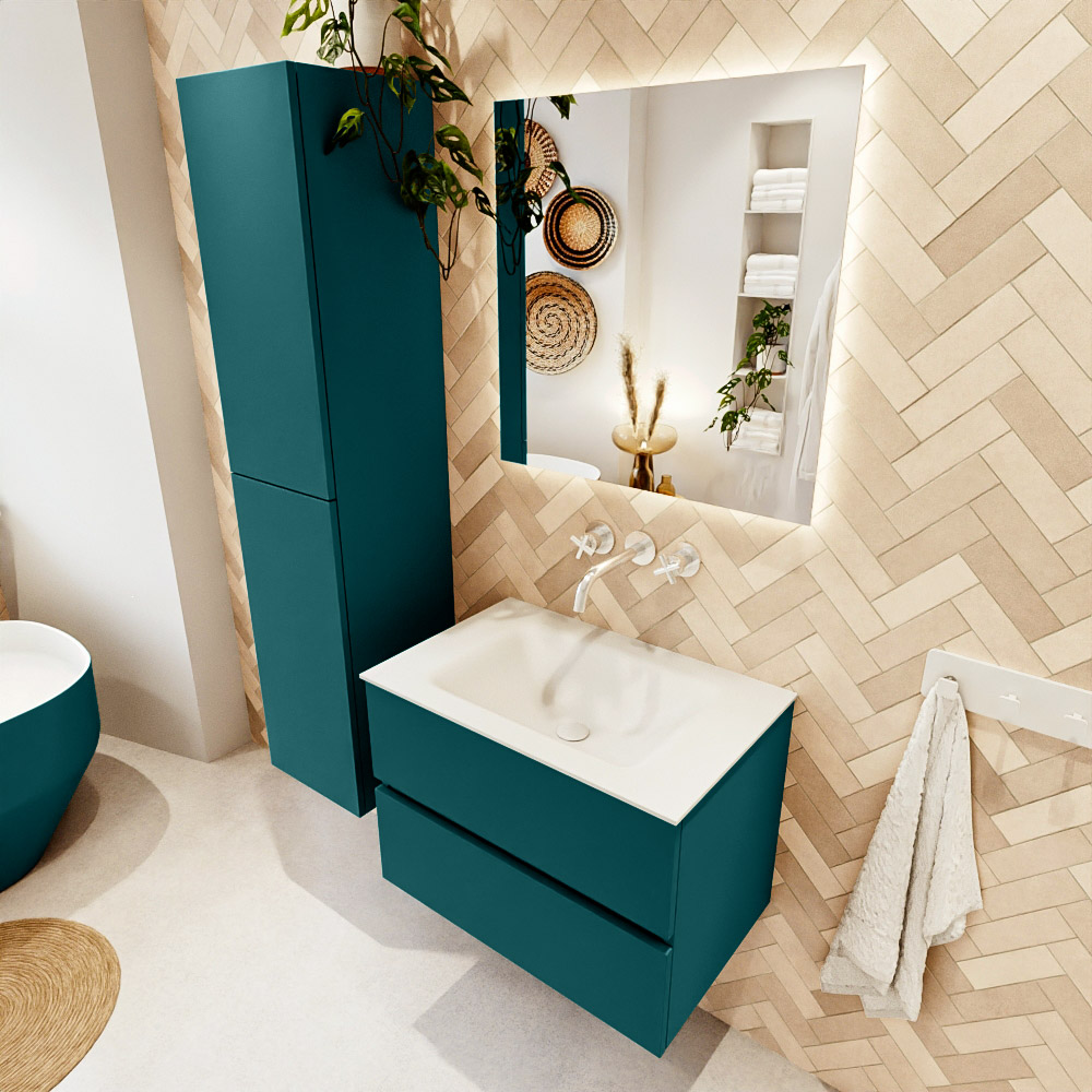 MONDIAZ VICA 70cm mueble de baño Smag 2 cajones. Lavabo CLOUD Centro sin orificio color Talc con espejo LED. 1 MONDIAZ VICA 70cm mueble de baño Smag 2 cajones. Lavabo CLOUD Centro sin orificio color Talc con espejo LED.
