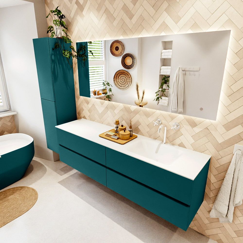 MONDIAZ VICA 180cm mueble de baño Smag 4 cajones. Lavabo CLOUD Derecho 1 orificio color Talc con espejo LED. 1 MONDIAZ VICA 180cm mueble de baño Smag 4 cajones. Lavabo CLOUD Derecho 1 orificio color Talc con espejo LED.