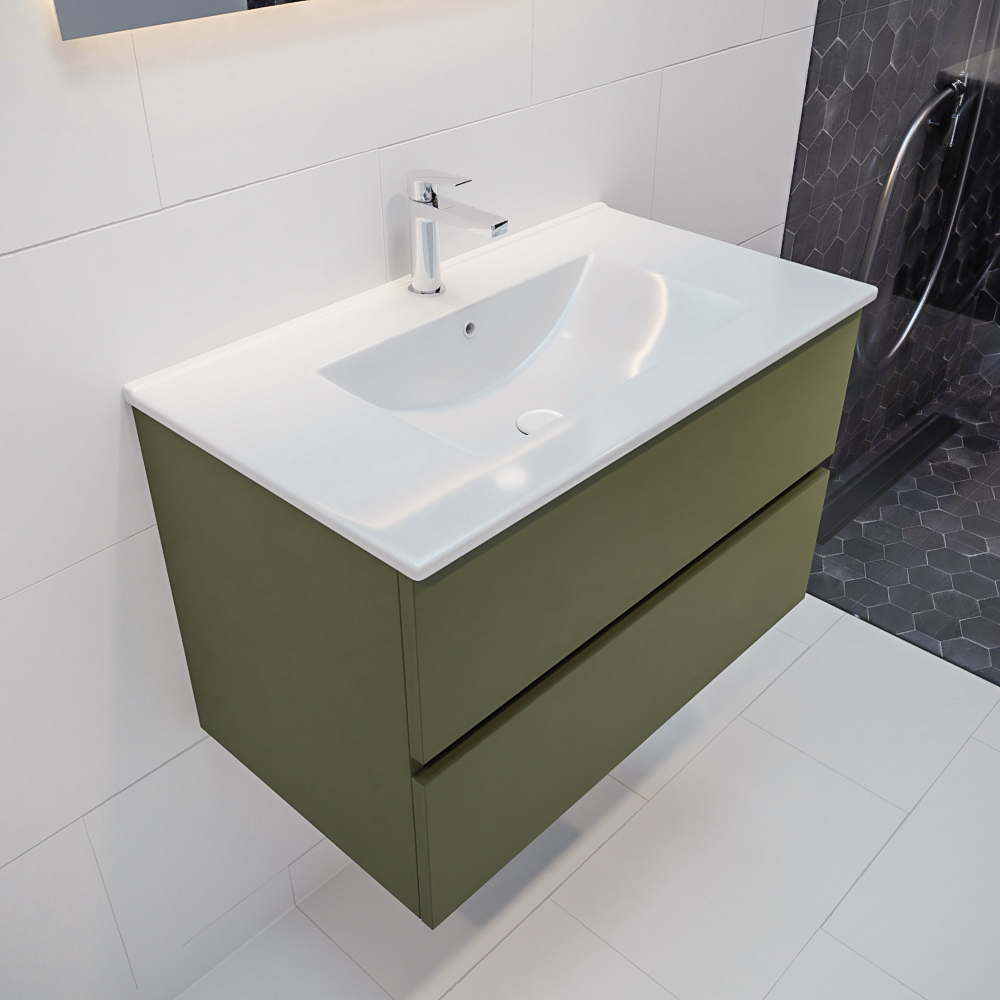 MONDIAZ VICA 80cm mueble de baño Army 2 cajones lavabo DENIA Centro 1 orificio con espejo LED. 1 MONDIAZ VICA 80cm mueble de baño Army 2 cajones lavabo DENIA Centro 1 orificio con espejo LED.
