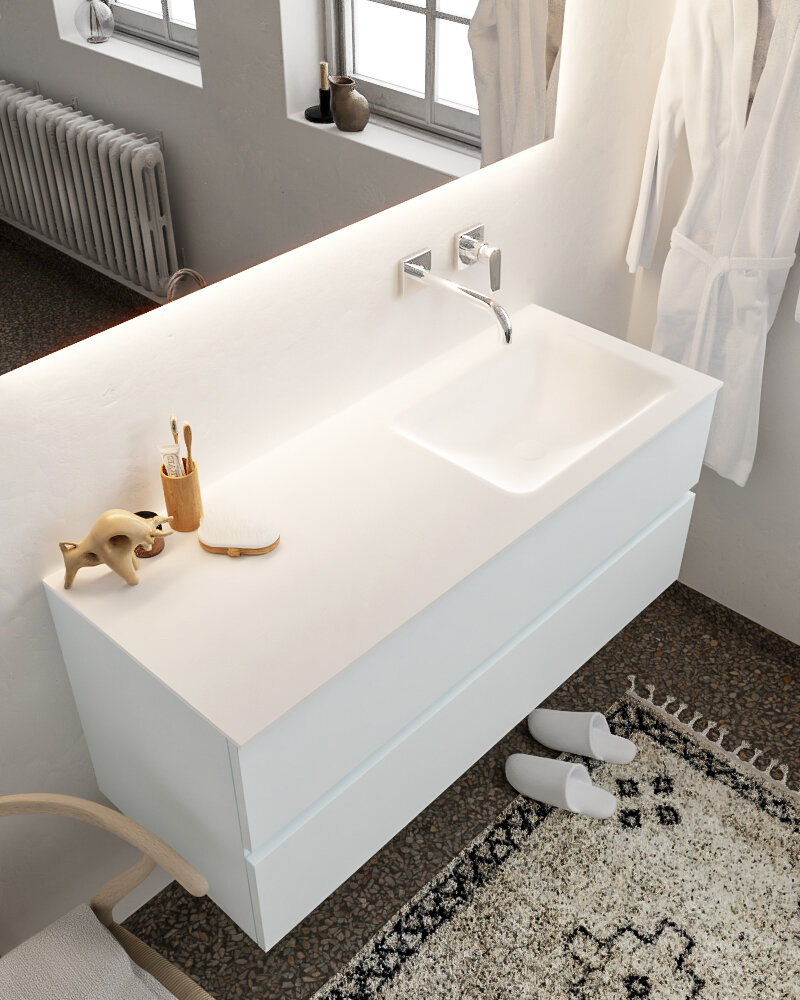 MONDIAZ VICA 120cm mueble de baño Clay 2 cajones lavabo CLOUD Derecho sin orificio con espejo LED. 1 MONDIAZ VICA 120cm mueble de baño Clay 2 cajones lavabo CLOUD Derecho sin orificio con espejo LED.