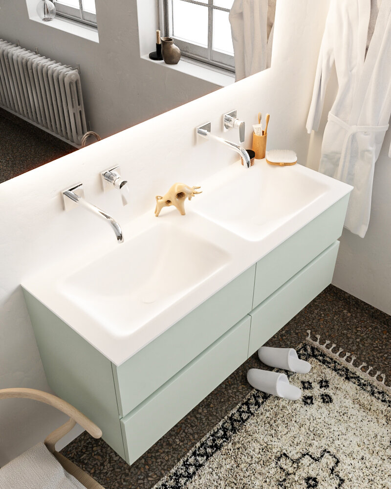 MONDIAZ VICA 120cm mueble de baño Greey 4 cajones lavabo CLOUD Doble sin orificio con espejo LED. 1 MONDIAZ VICA 120cm mueble de baño Greey 4 cajones lavabo CLOUD Doble sin orificio con espejo LED.