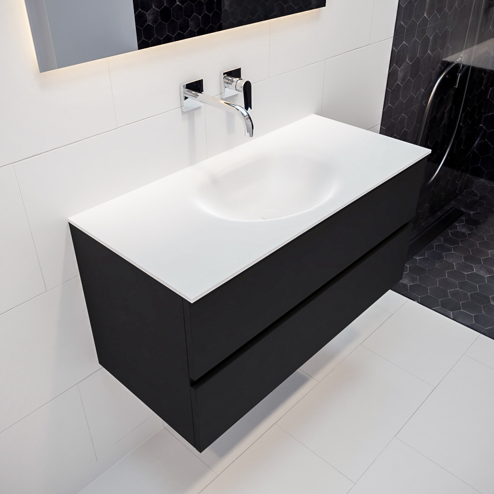 MONDIAZ VICA 100cm mueble de baño Urban 2 cajones lavabo MOON Centro sin orificio con espejo LED. 1 MONDIAZ VICA 100cm mueble de baño Urban 2 cajones lavabo MOON Centro sin orificio con espejo LED.