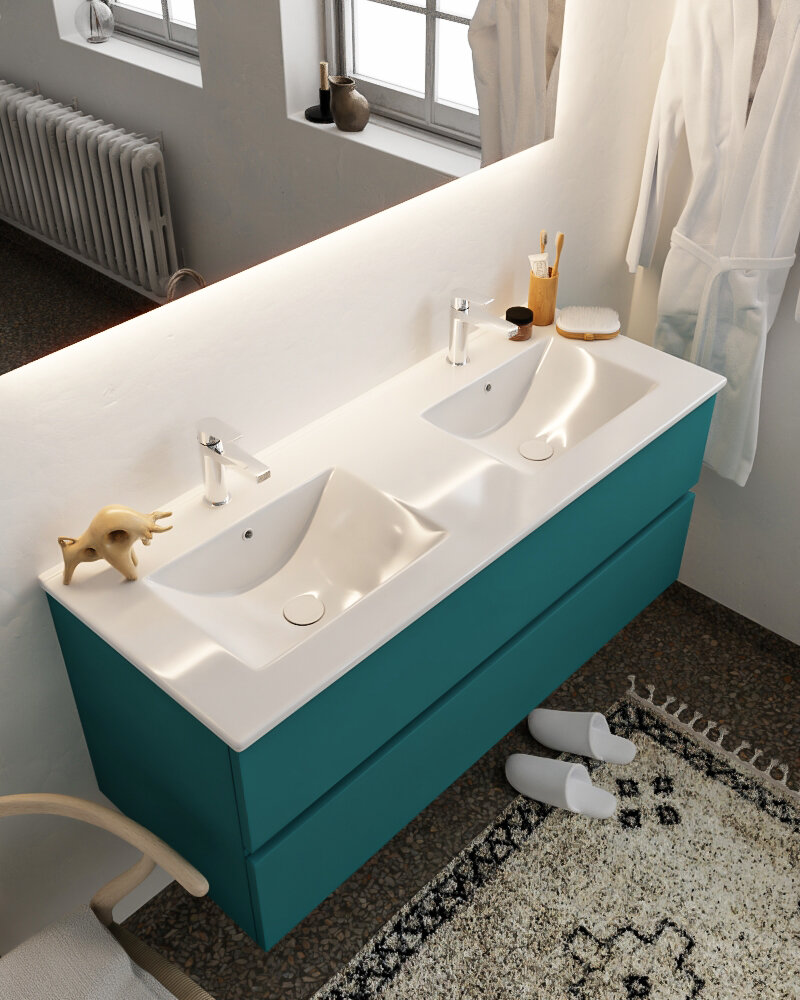 MONDIAZ VICA 120cm mueble de baño Smag 2 cajones lavabo DENIA Doble 2 orificios con espejo LED. 1 MONDIAZ VICA 120cm mueble de baño Smag 2 cajones lavabo DENIA Doble 2 orificios con espejo LED.