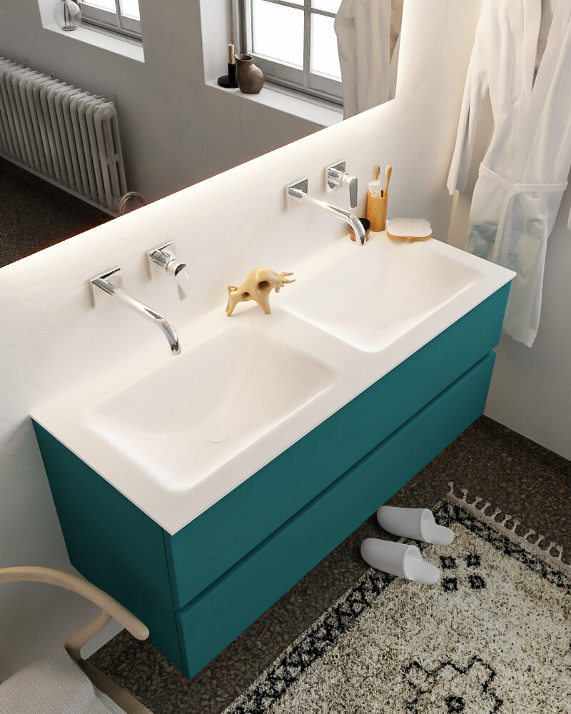 MONDIAZ VICA 120cm mueble de baño Smag 2 cajones lavabo CLOUD Doble sin orificio con espejo LED. 1 MONDIAZ VICA 120cm mueble de baño Smag 2 cajones lavabo CLOUD Doble sin orificio con espejo LED.
