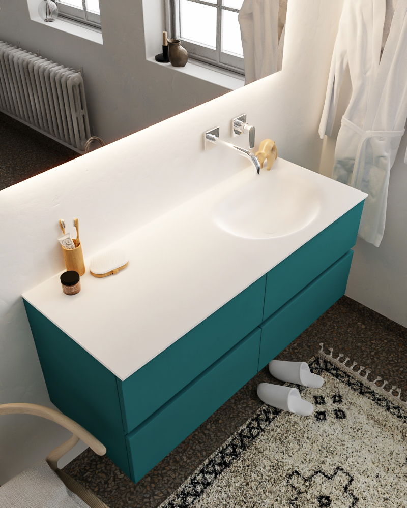 MONDIAZ VICA 120cm mueble de baño Smag 4 cajones lavabo MOON Derecho sin orificio con espejo LED. 1 MONDIAZ VICA 120cm mueble de baño Smag 4 cajones lavabo MOON Derecho sin orificio con espejo LED.