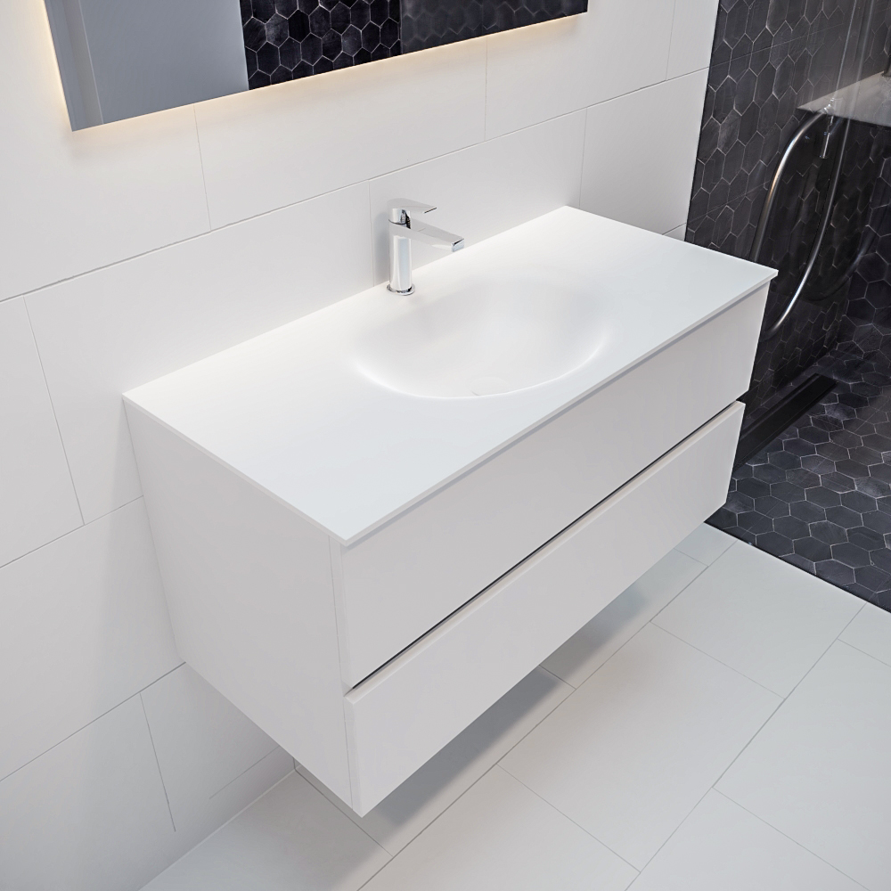MONDIAZ VICA 100cm mueble de baño Talc 2 cajones lavabo MOON Centro 1 orificio con espejo LED. 1 MONDIAZ VICA 100cm mueble de baño Talc 2 cajones lavabo MOON Centro 1 orificio con espejo LED.