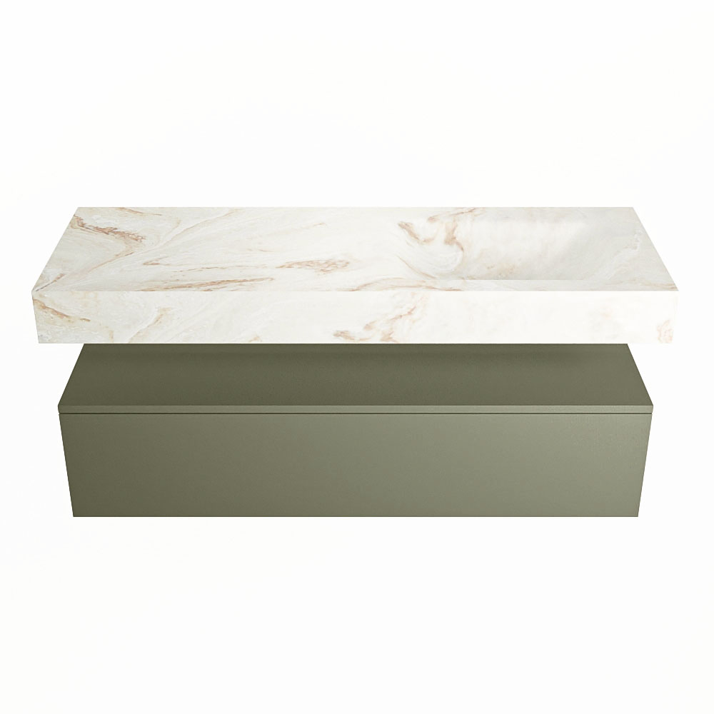 MONDIAZ ALAN-DLUX 130cm mueble de baño Army 1 cajón. Lavabo CLOUD Derecho 1 orificio color Frappe. 4 MONDIAZ ALAN-DLUX 130cm mueble de baño Army 1 cajón. Lavabo CLOUD Derecho 1 orificio color Frappe. - Imagen 4