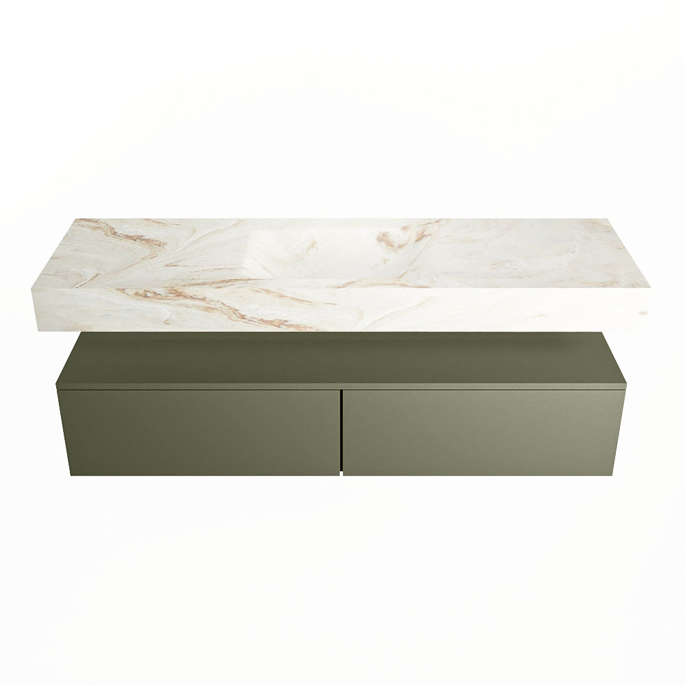 MONDIAZ ALAN-DLUX 150cm mueble de baño Army 2 cajones. Lavabo CLOUD Centro 1 orificio color Frappe. 4 MONDIAZ ALAN-DLUX 150cm mueble de baño Army 2 cajones. Lavabo CLOUD Centro 1 orificio color Frappe. - Imagen 4