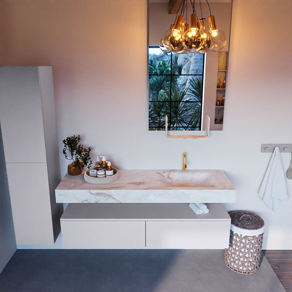 MONDIAZ ALAN-DLUX 150cm mueble de baño Cale 2 cajones. Lavabo CLOUD Derecho 1 orificio color Frappe. 2 MONDIAZ ALAN-DLUX 150cm mueble de baño Cale 2 cajones. Lavabo CLOUD Derecho 1 orificio color Frappe. - Imagen 2
