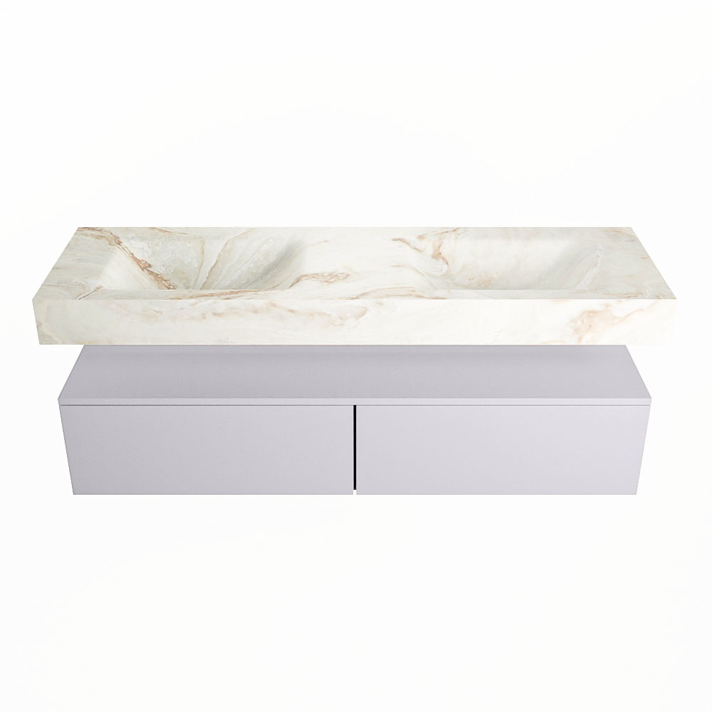 MONDIAZ ALAN-DLUX 150cm mueble de baño Cale 2 cajones. Lavabo CLOUD Doble 2 orificios color Frappe. 4 MONDIAZ ALAN-DLUX 150cm mueble de baño Cale 2 cajones. Lavabo CLOUD Doble 2 orificios color Frappe. - Imagen 4