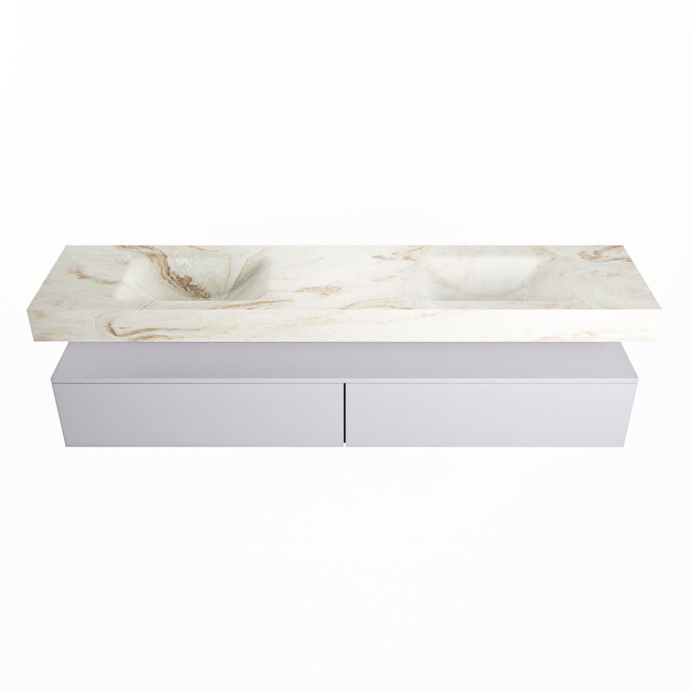 MONDIAZ ALAN-DLUX 200cm mueble de baño Cale 2 cajones. Lavabo CLOUD Doble 2 orificios color Frappe. 4 MONDIAZ ALAN-DLUX 200cm mueble de baño Cale 2 cajones. Lavabo CLOUD Doble 2 orificios color Frappe. - Imagen 4