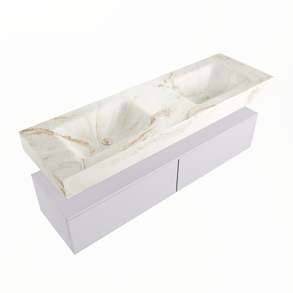 MONDIAZ ALAN-DLUX 150cm mueble de baño Cale 2 cajones. Lavabo CLOUD Doble 2 orificios color Frappe. 5 MONDIAZ ALAN-DLUX 150cm mueble de baño Cale 2 cajones. Lavabo CLOUD Doble 2 orificios color Frappe. - Imagen 5