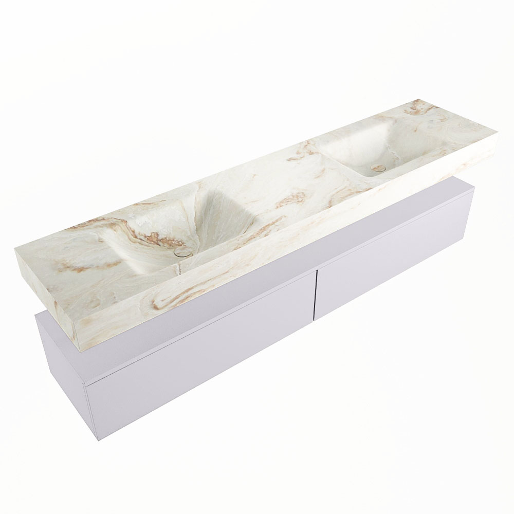 MONDIAZ ALAN-DLUX 200cm mueble de baño Cale 2 cajones. Lavabo CLOUD Doble 2 orificios color Frappe. 5 MONDIAZ ALAN-DLUX 200cm mueble de baño Cale 2 cajones. Lavabo CLOUD Doble 2 orificios color Frappe. - Imagen 5