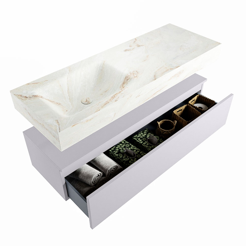 MONDIAZ ALAN-DLUX 130cm mueble de baño Cale 1 cajón. Lavabo CLOUD Izquierda sin orificios color Frappe. 6 MONDIAZ ALAN-DLUX 130cm mueble de baño Cale 1 cajón. Lavabo CLOUD Izquierda sin orificios color Frappe. - Imagen 6