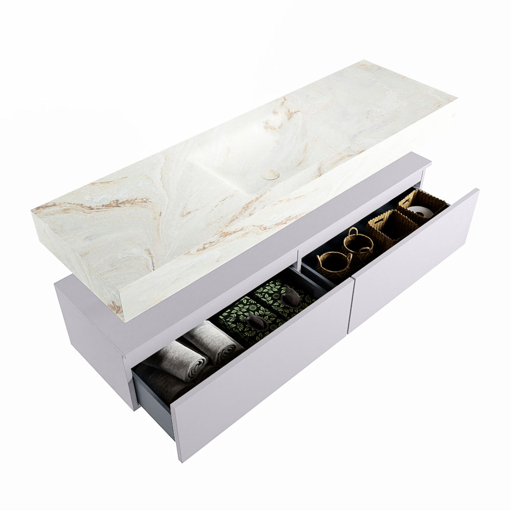 MONDIAZ ALAN-DLUX 150cm mueble de baño Cale 2 cajones. Lavabo CLOUD Centro sin orificios color Frappe. 6 MONDIAZ ALAN-DLUX 150cm mueble de baño Cale 2 cajones. Lavabo CLOUD Centro sin orificios color Frappe. - Imagen 6