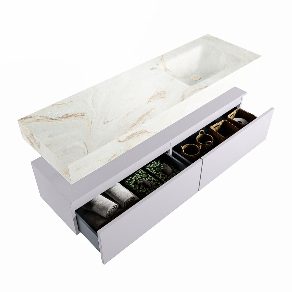 MONDIAZ ALAN-DLUX 150cm mueble de baño Cale 2 cajones. Lavabo CLOUD Derecho 1 orificio color Frappe. 6 MONDIAZ ALAN-DLUX 150cm mueble de baño Cale 2 cajones. Lavabo CLOUD Derecho 1 orificio color Frappe. - Imagen 6