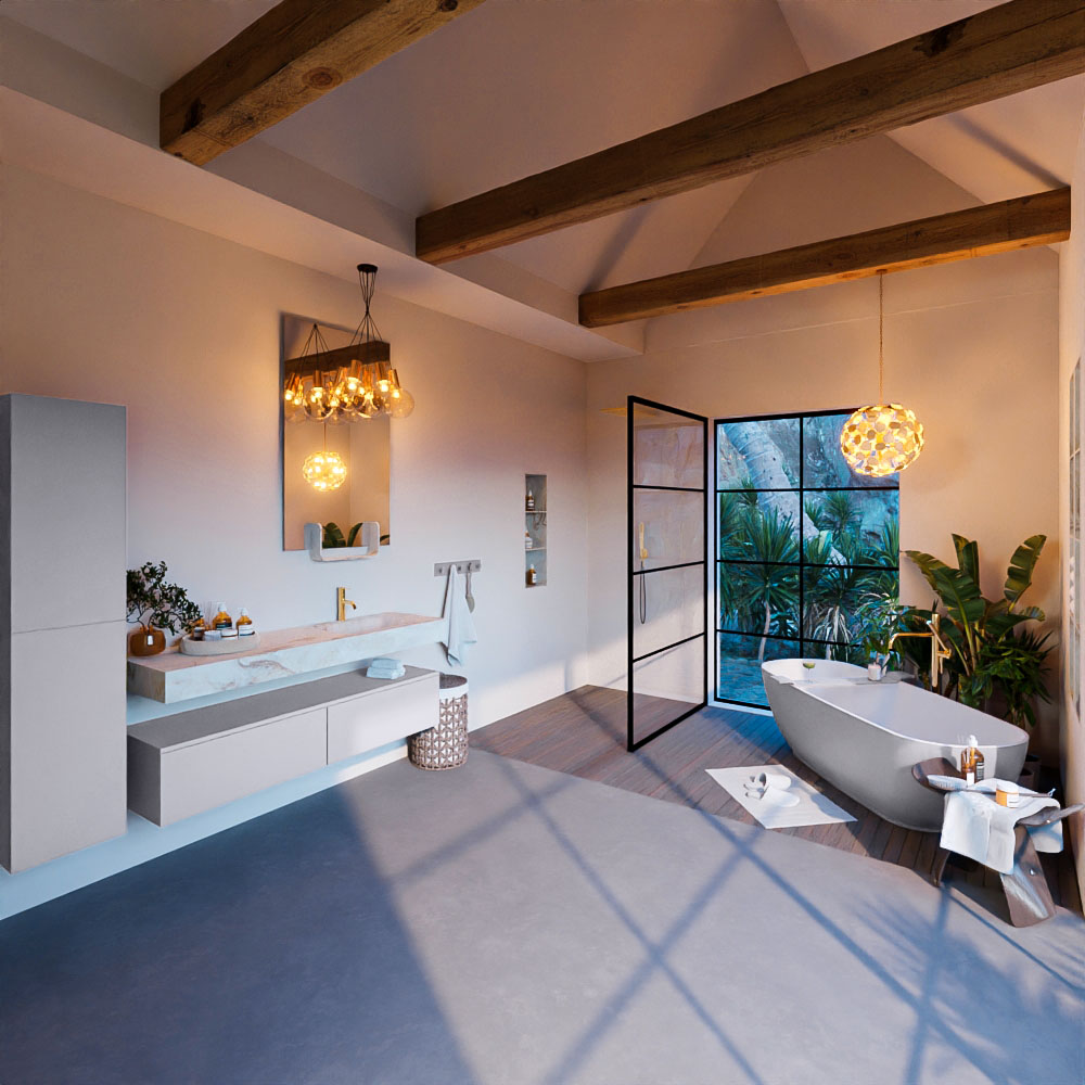 MONDIAZ ALAN-DLUX 150cm mueble de baño Cale 2 cajones. Lavabo CLOUD Derecho 1 orificio color Frappe. 3 MONDIAZ ALAN-DLUX 150cm mueble de baño Cale 2 cajones. Lavabo CLOUD Derecho 1 orificio color Frappe. - Imagen 3