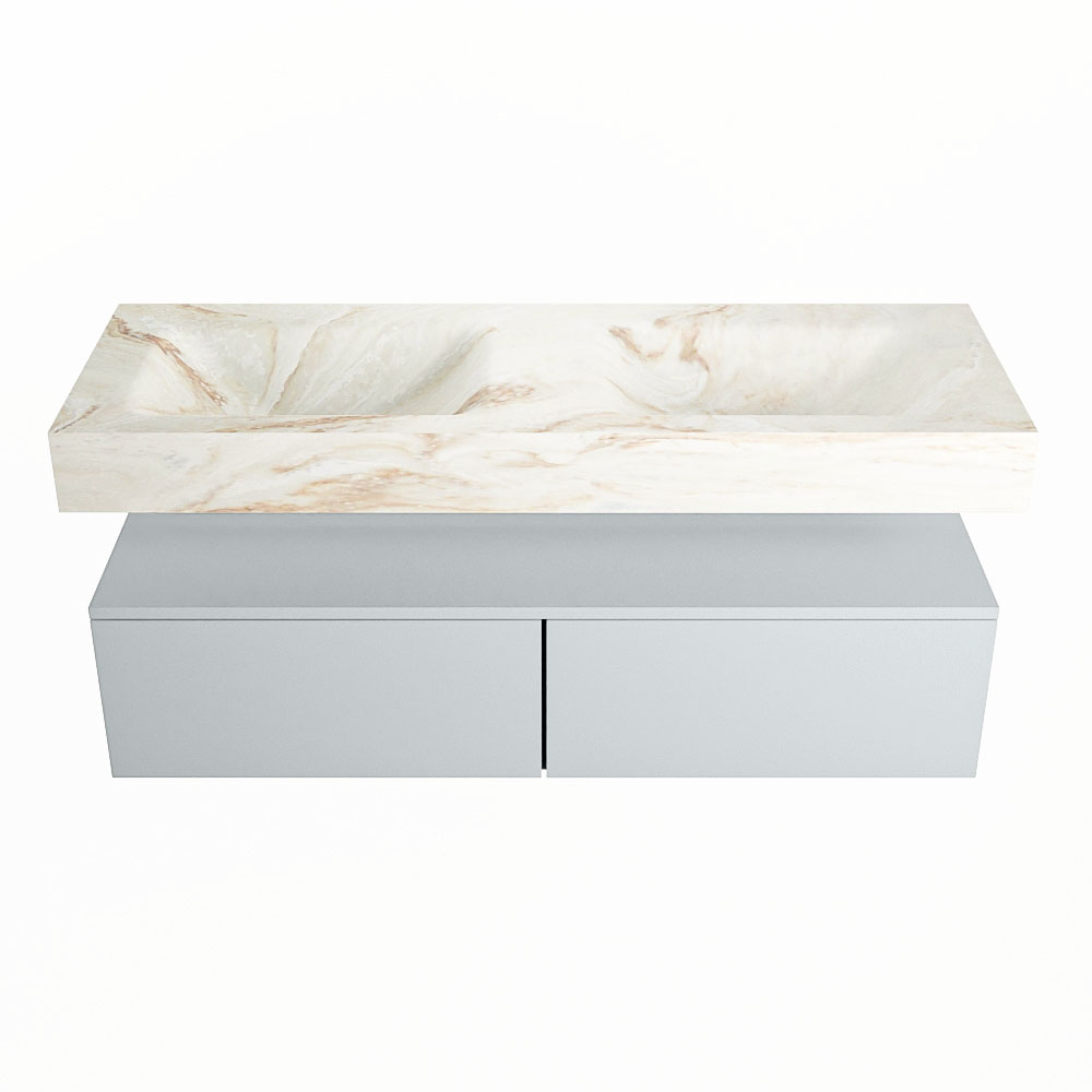 MONDIAZ ALAN-DLUX 130cm mueble de baño Clay 2 cajones. Lavabo CLOUD Doble 2 orificios color Frappe. 4 MONDIAZ ALAN-DLUX 130cm mueble de baño Clay 2 cajones. Lavabo CLOUD Doble 2 orificios color Frappe. - Imagen 4