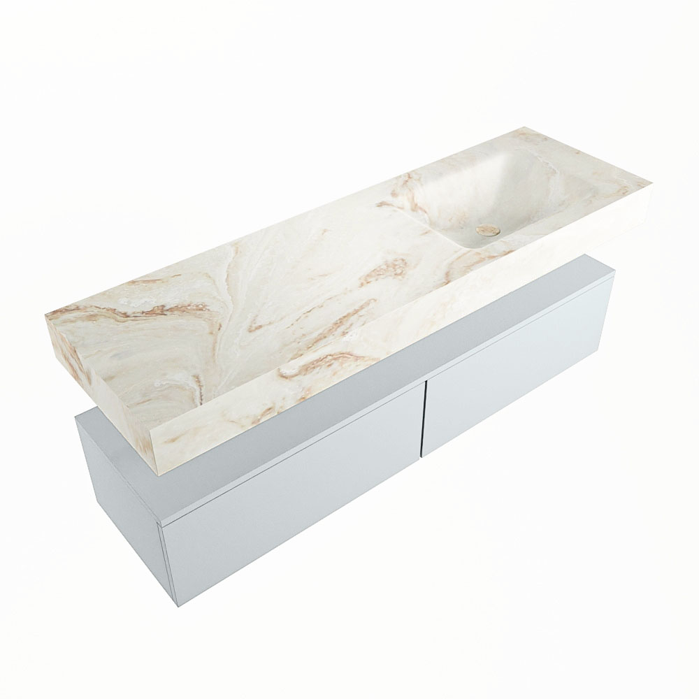 MONDIAZ ALAN-DLUX 150cm mueble de baño Clay 2 cajones. Lavabo CLOUD Derecho sin orificios color Frappe. 5 MONDIAZ ALAN-DLUX 150cm mueble de baño Clay 2 cajones. Lavabo CLOUD Derecho sin orificios color Frappe. - Imagen 5