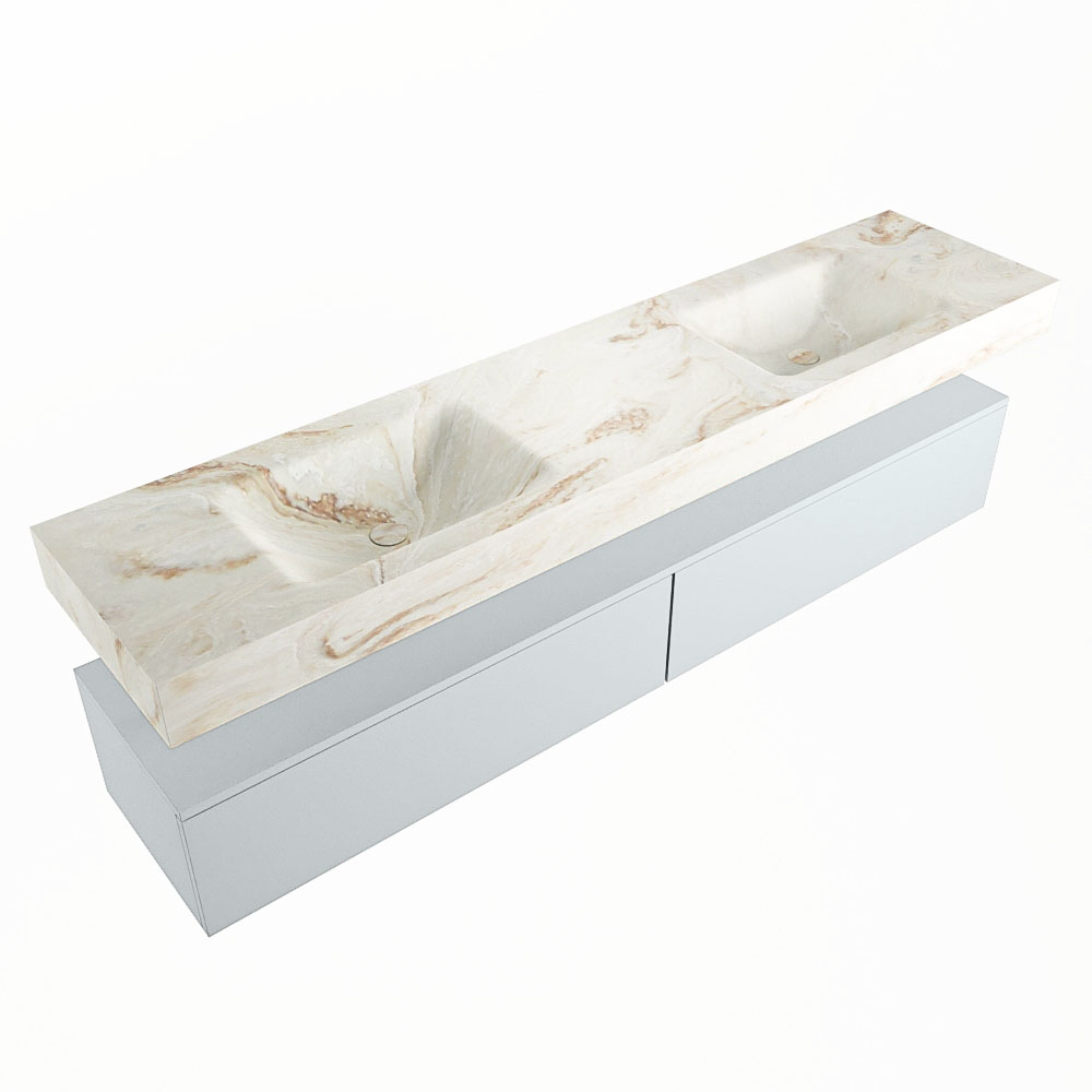 MONDIAZ ALAN-DLUX 200cm mueble de baño Clay 2 cajones. Lavabo CLOUD Doble sin orificios color Frappe. 5 MONDIAZ ALAN-DLUX 200cm mueble de baño Clay 2 cajones. Lavabo CLOUD Doble sin orificios color Frappe. - Imagen 5