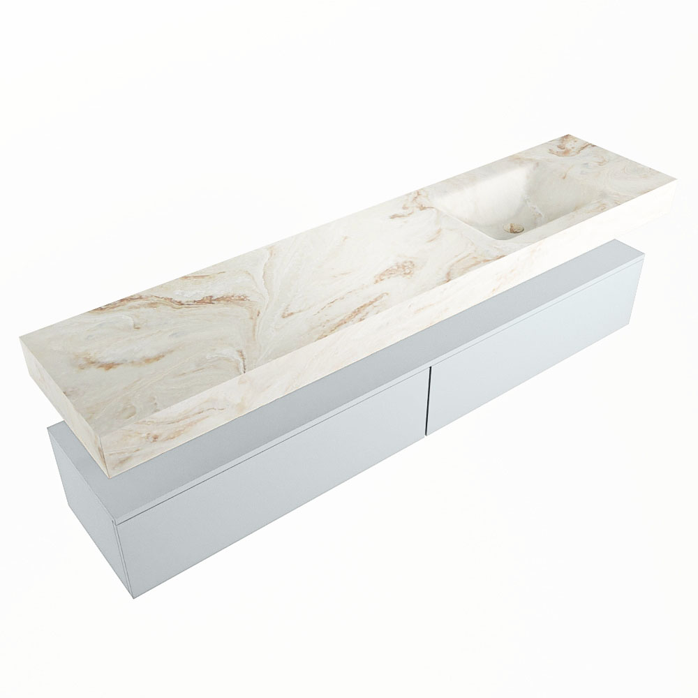 MONDIAZ ALAN-DLUX 200cm mueble de baño Clay 2 cajones. Lavabo CLOUD Derecho 1 orificio color Frappe. 5 MONDIAZ ALAN-DLUX 200cm mueble de baño Clay 2 cajones. Lavabo CLOUD Derecho 1 orificio color Frappe. - Imagen 5