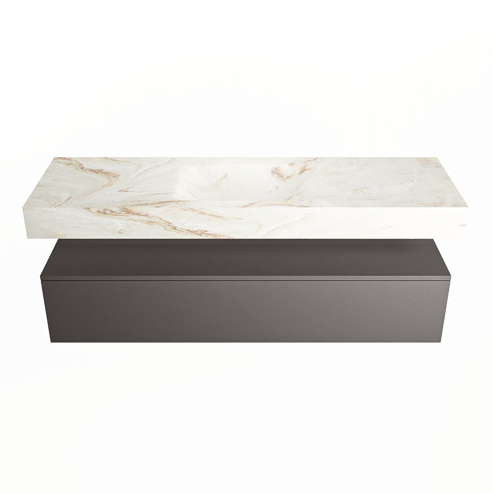 MONDIAZ ALAN-DLUX 150cm mueble de baño Dark Grey 1 cajón. Lavabo CLOUD Centro sin orificios color Frappe. 4 MONDIAZ ALAN-DLUX 150cm mueble de baño Dark Grey 1 cajón. Lavabo CLOUD Centro sin orificios color Frappe. - Imagen 4