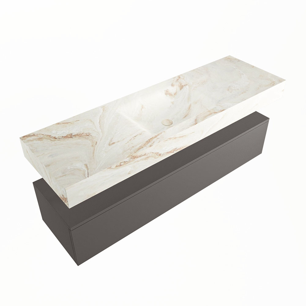 MONDIAZ ALAN-DLUX 150cm mueble de baño Dark Grey 1 cajón. Lavabo CLOUD Centro sin orificios color Frappe. 5 MONDIAZ ALAN-DLUX 150cm mueble de baño Dark Grey 1 cajón. Lavabo CLOUD Centro sin orificios color Frappe. - Imagen 5