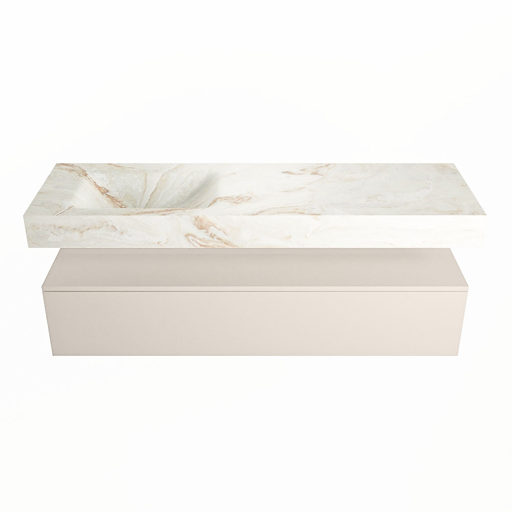MONDIAZ ALAN-DLUX 150cm mueble de baño Linen 1 cajón. Lavabo CLOUD Izquierda 1 orificio color Frappe. 4 MONDIAZ ALAN-DLUX 150cm mueble de baño Linen 1 cajón. Lavabo CLOUD Izquierda 1 orificio color Frappe. - Imagen 4