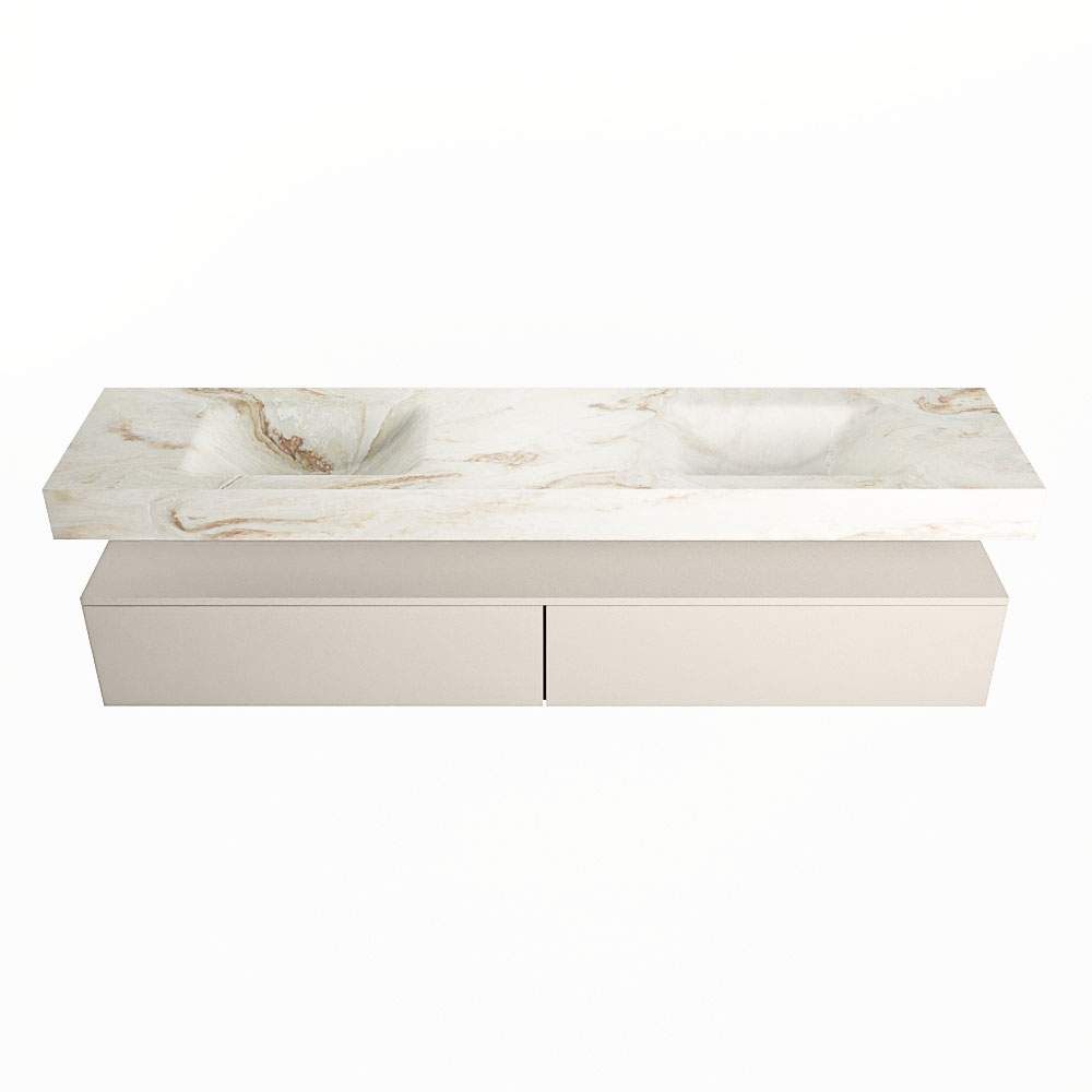 MONDIAZ ALAN-DLUX 200cm mueble de baño Linen 2 cajones. Lavabo CLOUD Doble sin orificios color Frappe. 4 MONDIAZ ALAN-DLUX 200cm mueble de baño Linen 2 cajones. Lavabo CLOUD Doble sin orificios color Frappe. - Imagen 4