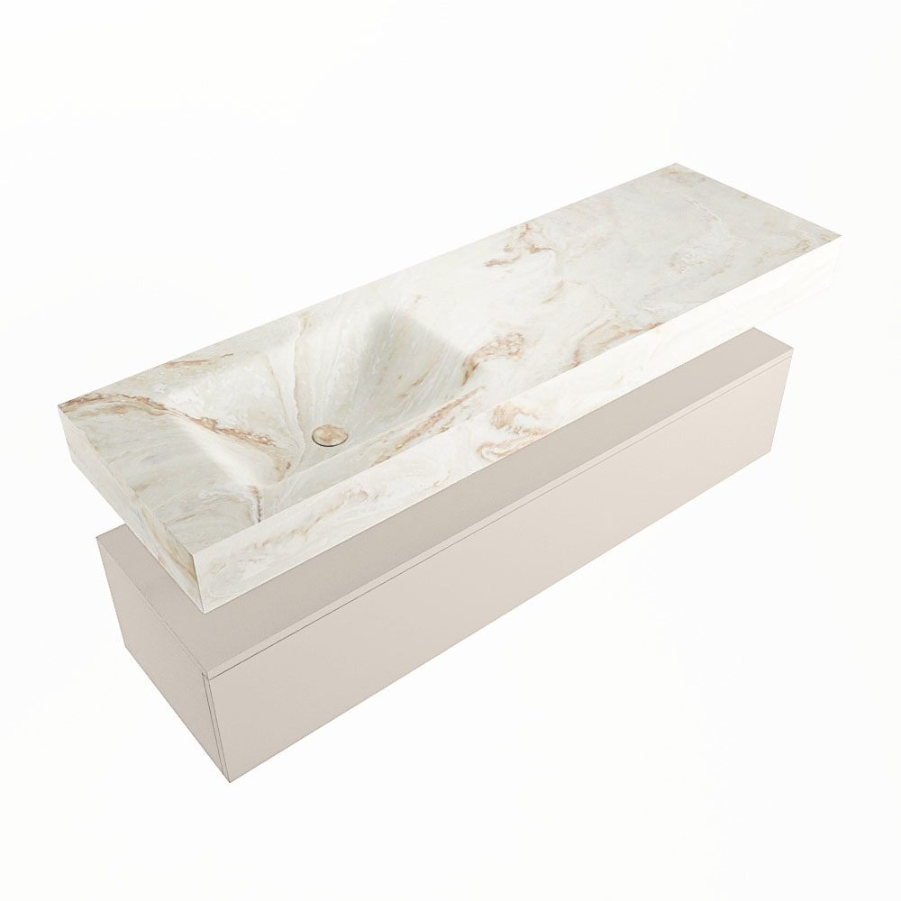 MONDIAZ ALAN-DLUX 150cm mueble de baño Linen 1 cajón. Lavabo CLOUD Izquierda 1 orificio color Frappe. 5 MONDIAZ ALAN-DLUX 150cm mueble de baño Linen 1 cajón. Lavabo CLOUD Izquierda 1 orificio color Frappe. - Imagen 5