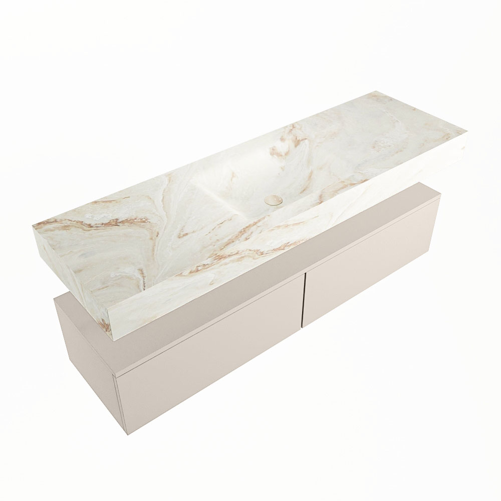 MONDIAZ ALAN-DLUX 150cm mueble de baño Linen 2 cajones. Lavabo CLOUD Centro 1 orificio color Frappe. 5 MONDIAZ ALAN-DLUX 150cm mueble de baño Linen 2 cajones. Lavabo CLOUD Centro 1 orificio color Frappe. - Imagen 5