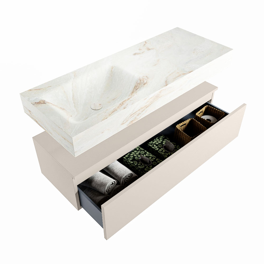 MONDIAZ ALAN-DLUX 120cm mueble de baño Linen 1 cajón. Lavabo CLOUD Izquierda sin orificios color Frappe. 6 MONDIAZ ALAN-DLUX 120cm mueble de baño Linen 1 cajón. Lavabo CLOUD Izquierda sin orificios color Frappe. - Imagen 6