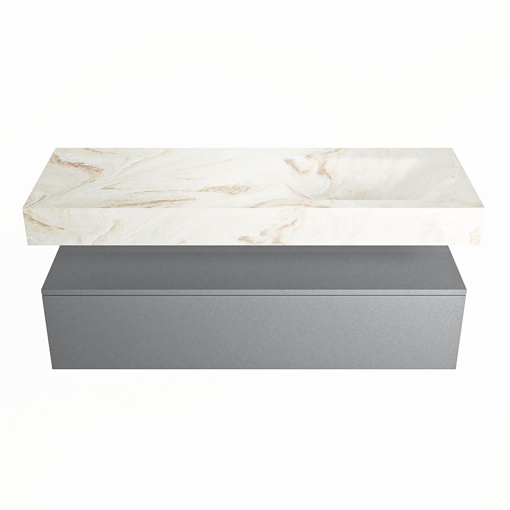 MONDIAZ ALAN-DLUX 130cm mueble de baño Plata 1 cajón. Lavabo CLOUD Derecho sin orificios color Frappe. 4 MONDIAZ ALAN-DLUX 130cm mueble de baño Plata 1 cajón. Lavabo CLOUD Derecho sin orificios color Frappe. - Imagen 4