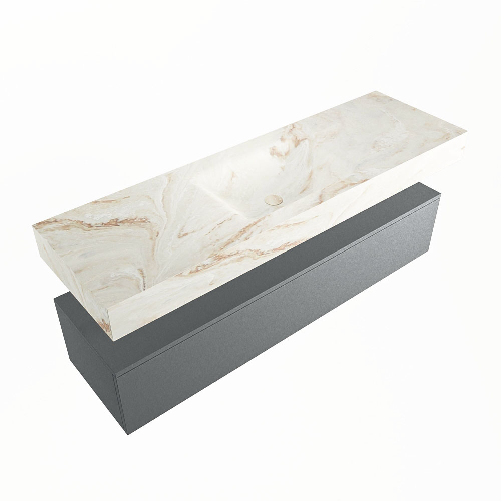 MONDIAZ ALAN-DLUX 150cm mueble de baño Plata 1 cajón. Lavabo CLOUD Centro sin orificios color Frappe. 5 MONDIAZ ALAN-DLUX 150cm mueble de baño Plata 1 cajón. Lavabo CLOUD Centro sin orificios color Frappe. - Imagen 5
