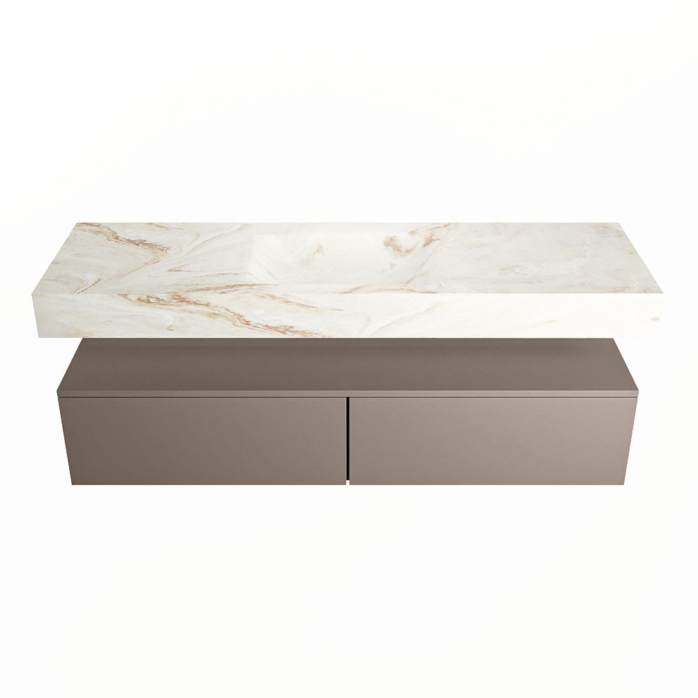 MONDIAZ ALAN-DLUX 150cm mueble de baño Smoke 2 cajones. Lavabo CLOUD Centro sin orificios color Frappe. 4 MONDIAZ ALAN-DLUX 150cm mueble de baño Smoke 2 cajones. Lavabo CLOUD Centro sin orificios color Frappe. - Imagen 4