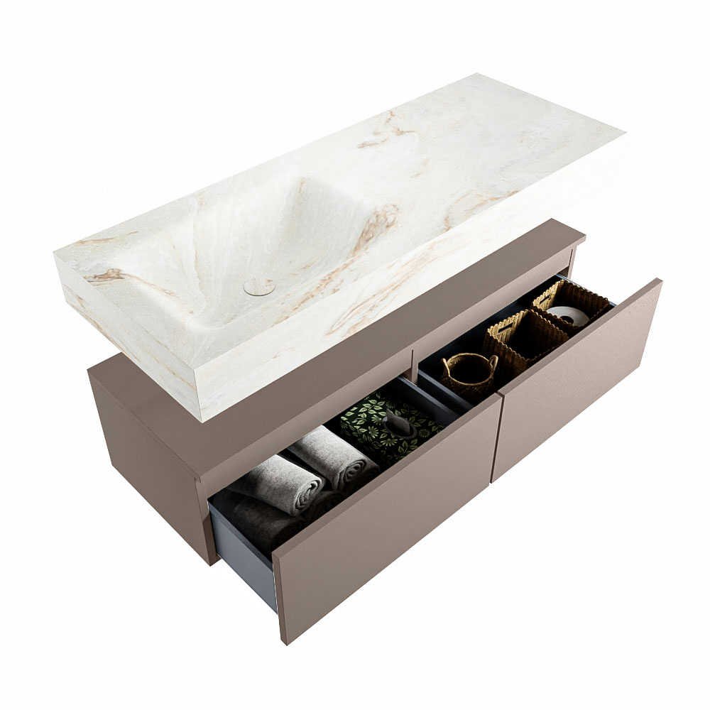 MONDIAZ ALAN-DLUX 120cm mueble de baño Smoke 2 cajones. Lavabo CLOUD Izquierda sin orificios color Frappe. 6 MONDIAZ ALAN-DLUX 120cm mueble de baño Smoke 2 cajones. Lavabo CLOUD Izquierda sin orificios color Frappe. - Imagen 6