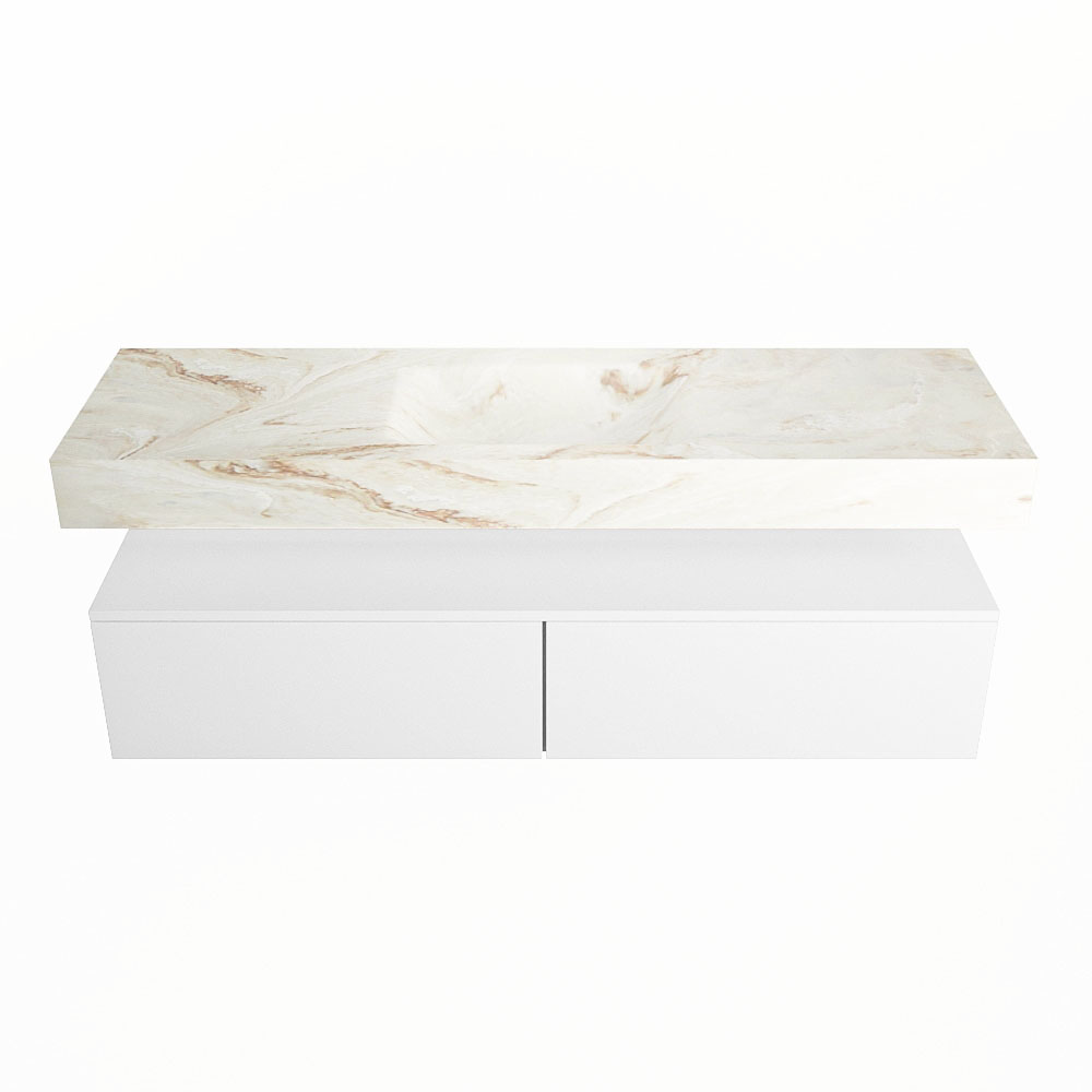 MONDIAZ ALAN-DLUX 150cm mueble de baño Talc 2 cajones. Lavabo CLOUD Centro sin orificios color Frappe. 4 MONDIAZ ALAN-DLUX 150cm mueble de baño Talc 2 cajones. Lavabo CLOUD Centro sin orificios color Frappe. - Imagen 4