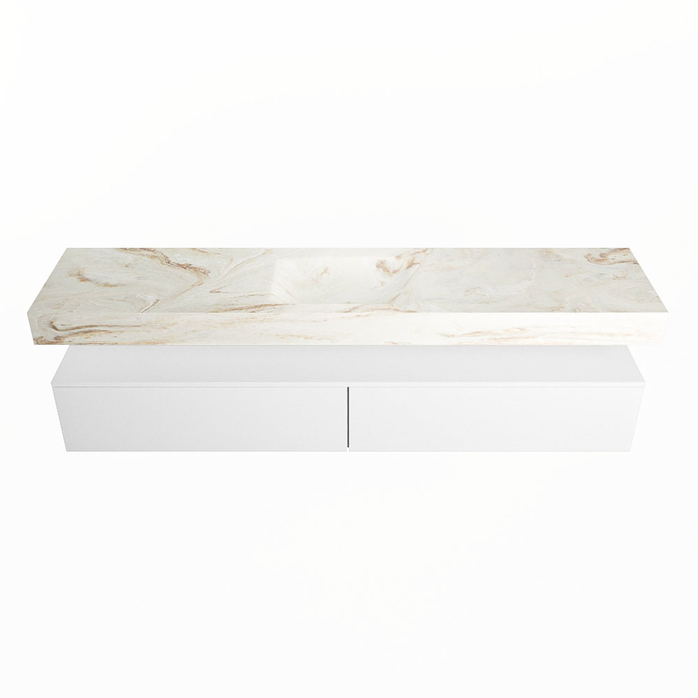 MONDIAZ ALAN-DLUX 200cm mueble de baño Talc 2 cajones. Lavabo CLOUD Centro 1 orificio color Frappe. 4 MONDIAZ ALAN-DLUX 200cm mueble de baño Talc 2 cajones. Lavabo CLOUD Centro 1 orificio color Frappe. - Imagen 4
