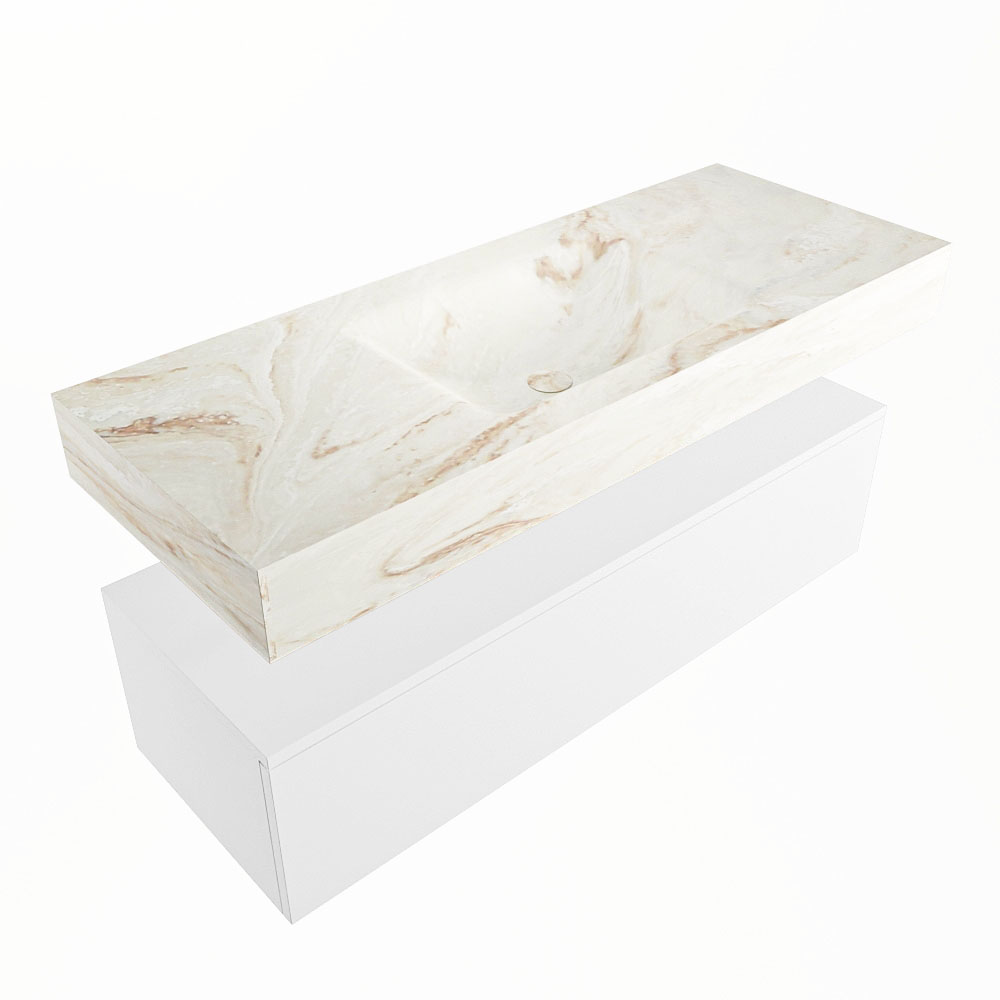 MONDIAZ ALAN-DLUX 120cm mueble de baño Talc 1 cajón. Lavabo CLOUD Centro sin orificios color Frappe. 5 MONDIAZ ALAN-DLUX 120cm mueble de baño Talc 1 cajón. Lavabo CLOUD Centro sin orificios color Frappe. - Imagen 5