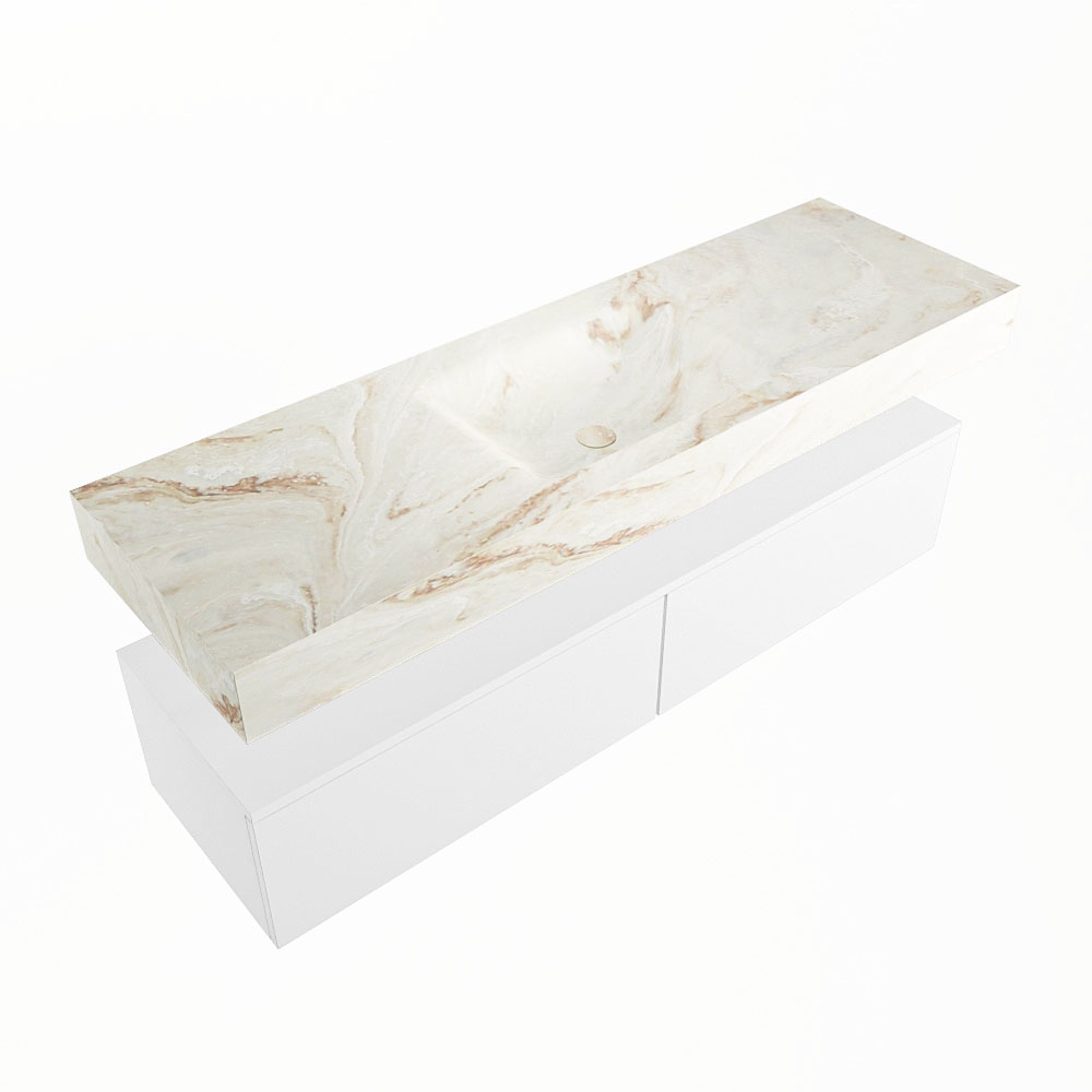 MONDIAZ ALAN-DLUX 150cm mueble de baño Talc 2 cajones. Lavabo CLOUD Centro sin orificios color Frappe. 5 MONDIAZ ALAN-DLUX 150cm mueble de baño Talc 2 cajones. Lavabo CLOUD Centro sin orificios color Frappe. - Imagen 5
