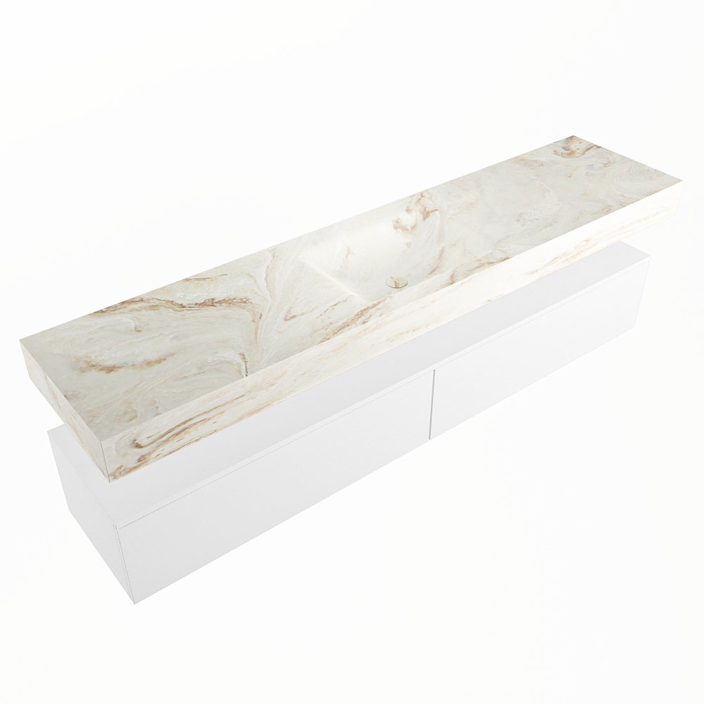 MONDIAZ ALAN-DLUX 200cm mueble de baño Talc 2 cajones. Lavabo CLOUD Centro 1 orificio color Frappe. 5 MONDIAZ ALAN-DLUX 200cm mueble de baño Talc 2 cajones. Lavabo CLOUD Centro 1 orificio color Frappe. - Imagen 5
