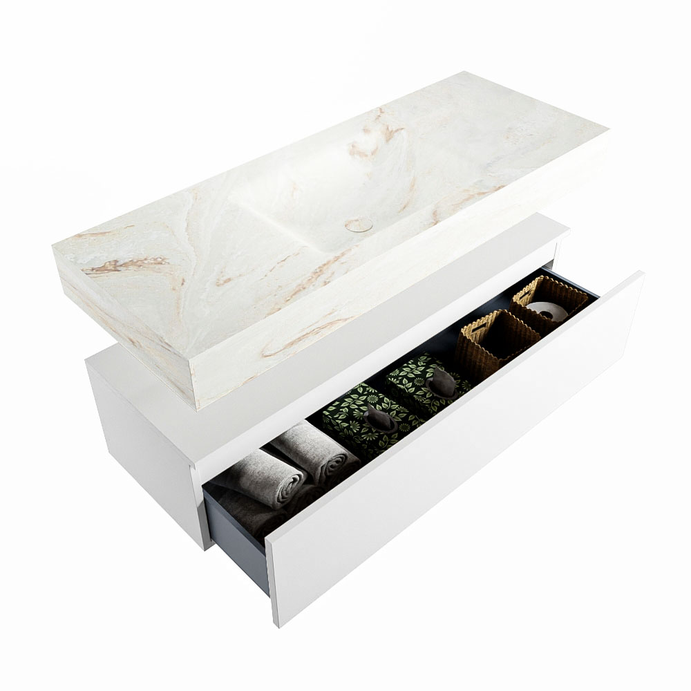 MONDIAZ ALAN-DLUX 120cm mueble de baño Talc 1 cajón. Lavabo CLOUD Centro sin orificios color Frappe. 6 MONDIAZ ALAN-DLUX 120cm mueble de baño Talc 1 cajón. Lavabo CLOUD Centro sin orificios color Frappe. - Imagen 6