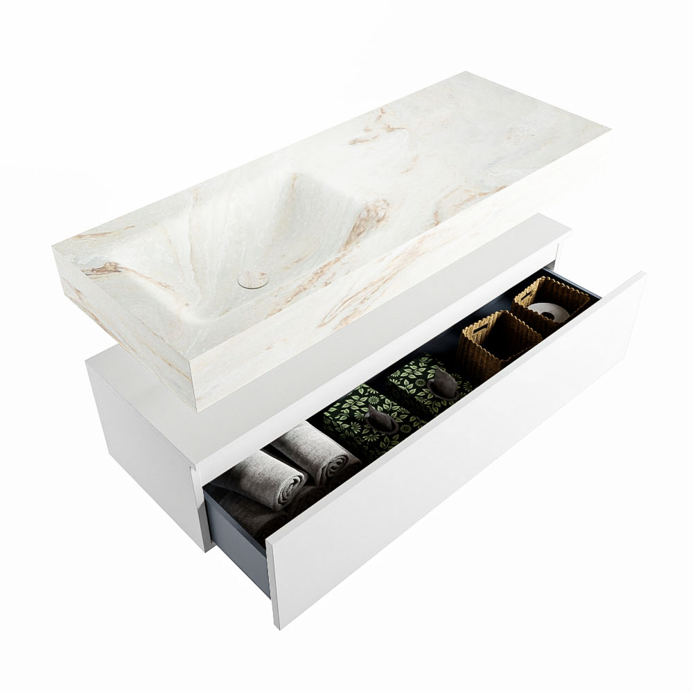 MONDIAZ ALAN-DLUX 120cm mueble de baño Talc 1 cajón. Lavabo CLOUD Izquierda sin orificios color Frappe. 6 MONDIAZ ALAN-DLUX 120cm mueble de baño Talc 1 cajón. Lavabo CLOUD Izquierda sin orificios color Frappe. - Imagen 6