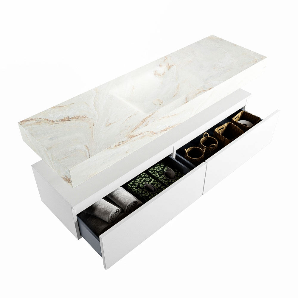 MONDIAZ ALAN-DLUX 150cm mueble de baño Talc 2 cajones. Lavabo CLOUD Centro sin orificios color Frappe. 6 MONDIAZ ALAN-DLUX 150cm mueble de baño Talc 2 cajones. Lavabo CLOUD Centro sin orificios color Frappe. - Imagen 6