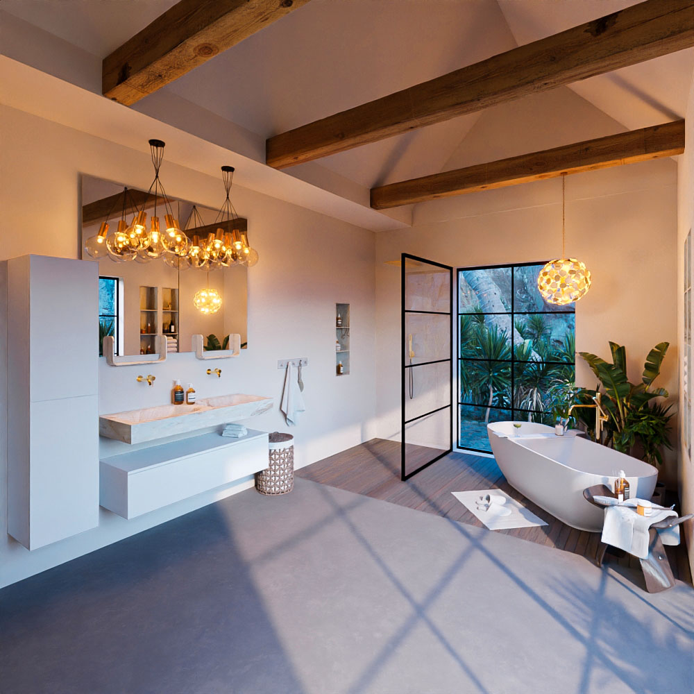 MONDIAZ ALAN-DLUX 120cm mueble de baño Talc 1 cajón. Lavabo CLOUD Doble sin orificios color Frappe. 3 MONDIAZ ALAN-DLUX 120cm mueble de baño Talc 1 cajón. Lavabo CLOUD Doble sin orificios color Frappe. - Imagen 3