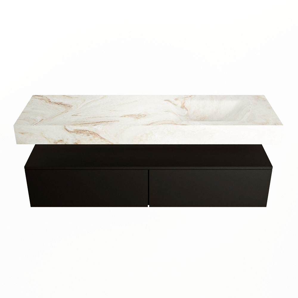 MONDIAZ ALAN-DLUX 150cm mueble de baño Urban 2 cajones. Lavabo CLOUD Derecho sin orificios color Frappe. 4 MONDIAZ ALAN-DLUX 150cm mueble de baño Urban 2 cajones. Lavabo CLOUD Derecho sin orificios color Frappe. - Imagen 4